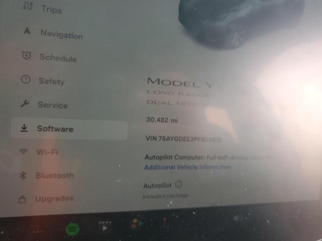 Photo 8 VIN: 7SAYGDEE3PF603615 - TESLA MODEL Y 