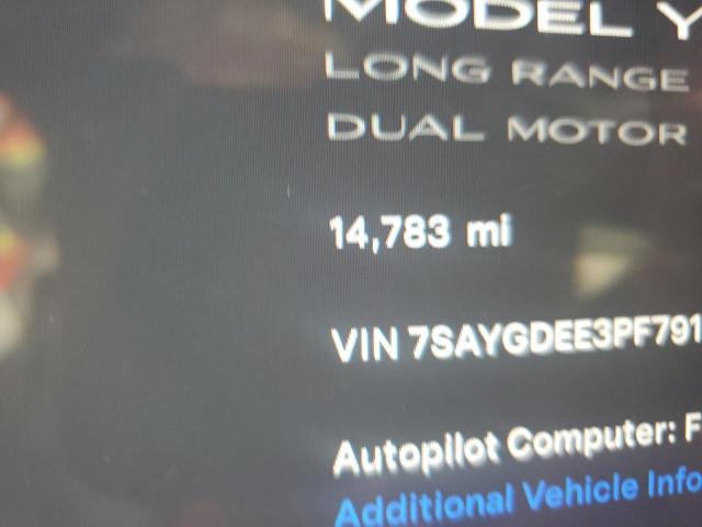 Photo 8 VIN: 7SAYGDEE3PF791732 - TESLA MODEL Y 