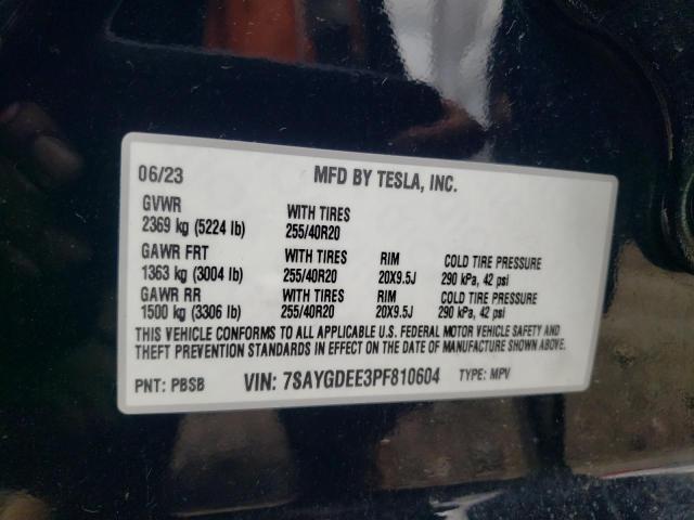 Photo 11 VIN: 7SAYGDEE3PF810604 - TESLA MODEL Y 