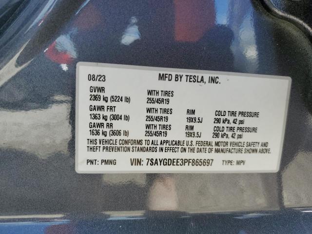 Photo 12 VIN: 7SAYGDEE3PF865697 - TESLA MODEL Y 