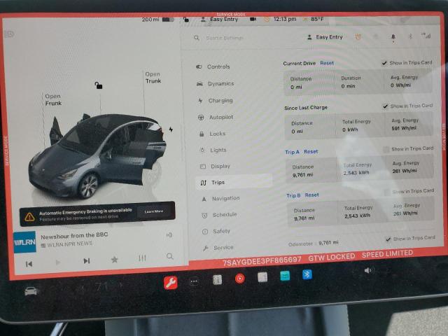 Photo 8 VIN: 7SAYGDEE3PF865697 - TESLA MODEL Y 