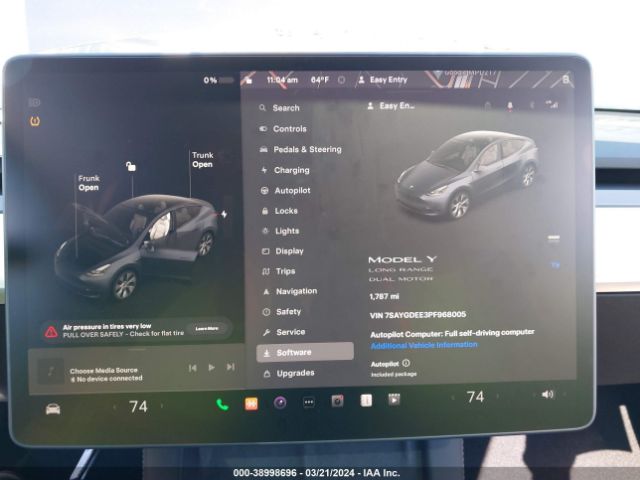 Photo 6 VIN: 7SAYGDEE3PF968005 - TESLA MODEL Y 