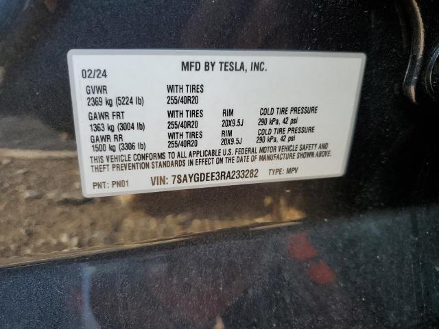 Photo 12 VIN: 7SAYGDEE3RA233282 - TESLA MODEL Y 