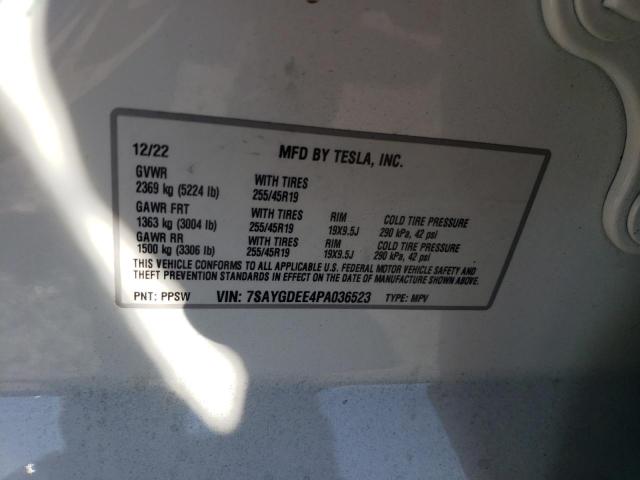 Photo 11 VIN: 7SAYGDEE4PA036523 - TESLA MODEL Y 