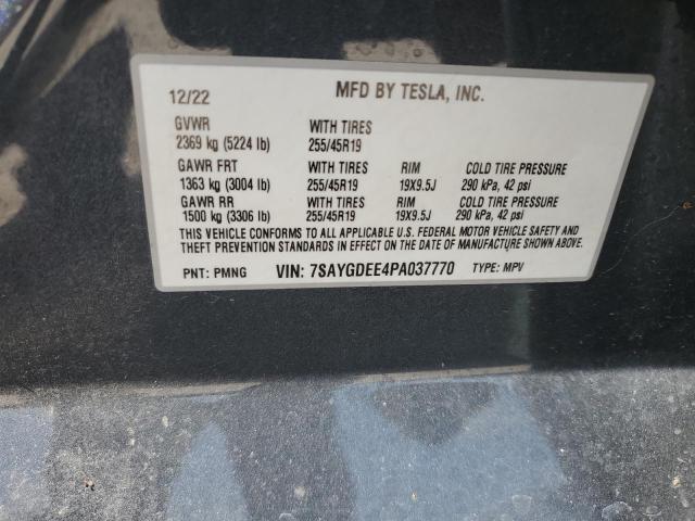 Photo 11 VIN: 7SAYGDEE4PA037770 - TESLA MODEL Y 