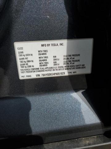 Photo 12 VIN: 7SAYGDEE4PA051829 - TESLA MODEL Y 