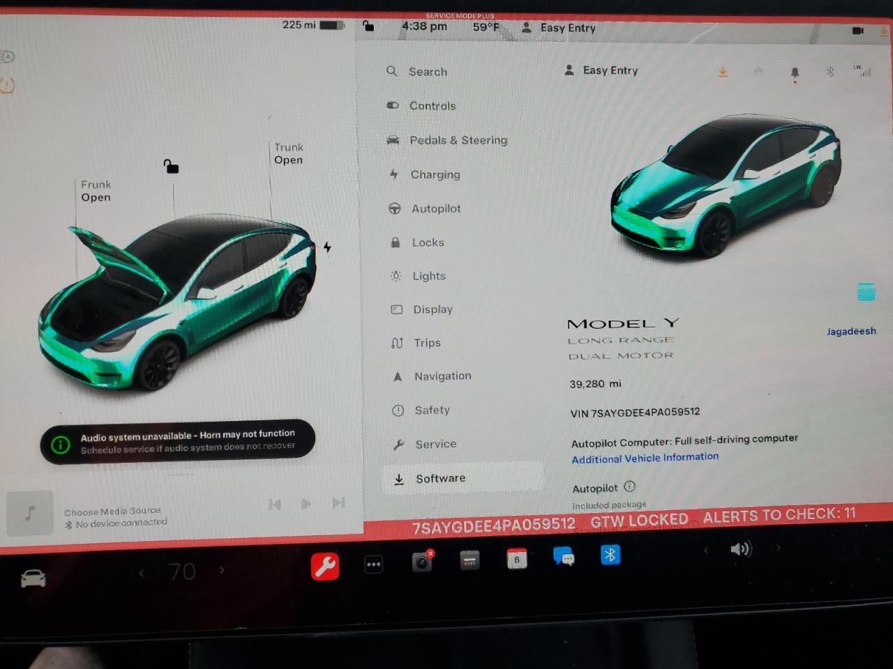 Photo 8 VIN: 7SAYGDEE4PA059512 - TESLA MODEL Y 