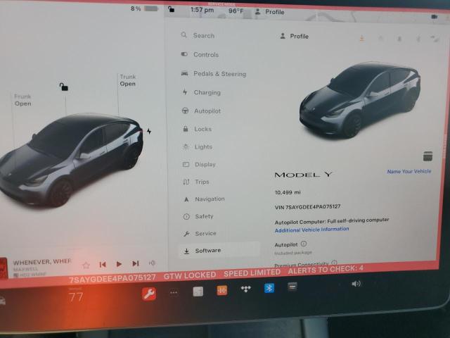 Photo 8 VIN: 7SAYGDEE4PA075127 - TESLA MODEL Y 