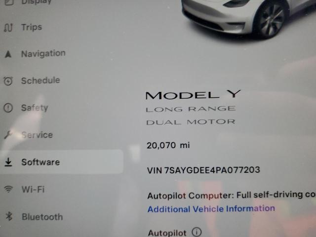 Photo 8 VIN: 7SAYGDEE4PA077203 - TESLA MODEL Y 