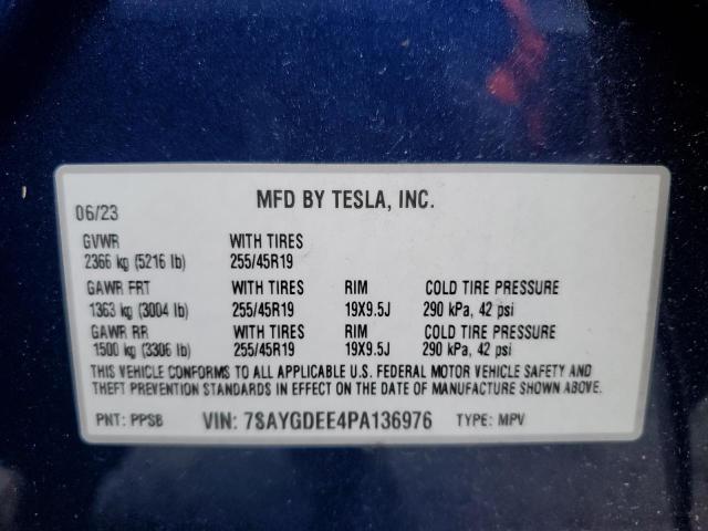 Photo 11 VIN: 7SAYGDEE4PA136976 - TESLA MODEL Y 