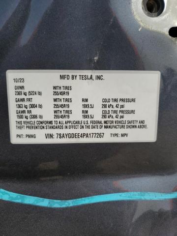 Photo 12 VIN: 7SAYGDEE4PA177267 - TESLA MODEL Y 