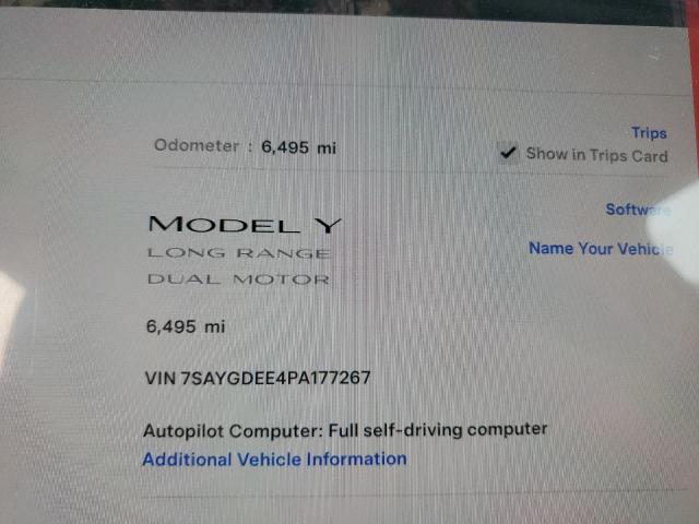 Photo 8 VIN: 7SAYGDEE4PA177267 - TESLA MODEL Y 