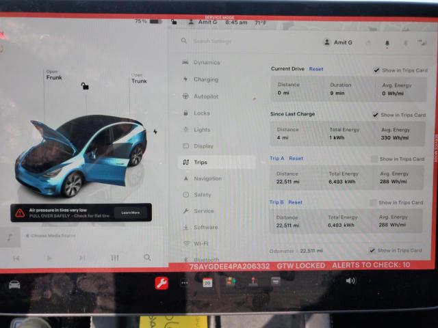 Photo 8 VIN: 7SAYGDEE4PA206332 - TESLA MODEL Y 