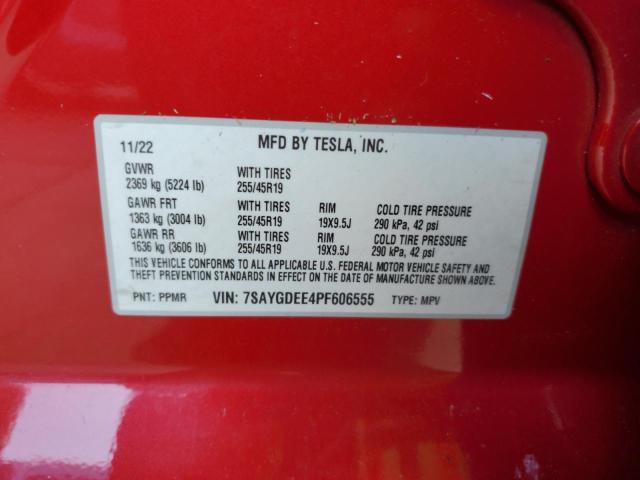 Photo 13 VIN: 7SAYGDEE4PF606555 - TESLA MODEL Y 