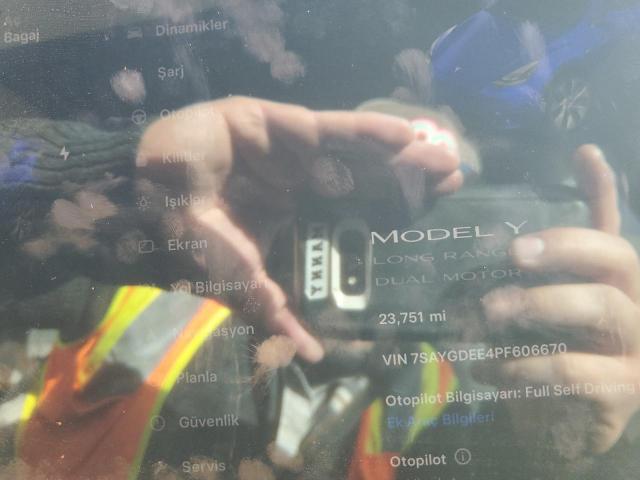 Photo 8 VIN: 7SAYGDEE4PF606670 - TESLA MODEL Y 