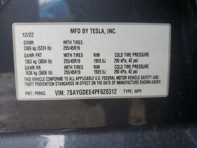 Photo 13 VIN: 7SAYGDEE4PF620312 - TESLA MODEL Y 