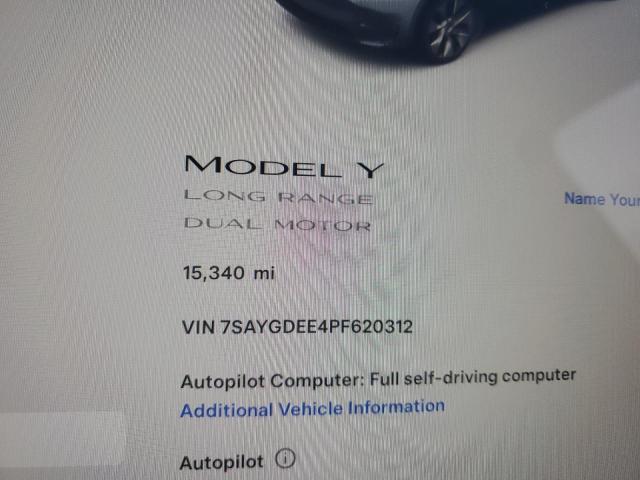 Photo 8 VIN: 7SAYGDEE4PF620312 - TESLA MODEL Y 