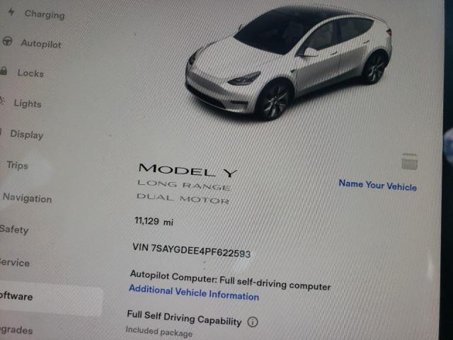 Photo 8 VIN: 7SAYGDEE4PF622593 - TESLA MODEL Y 