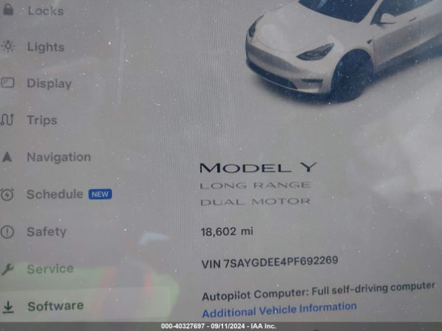 Photo 6 VIN: 7SAYGDEE4PF692269 - TESLA MODEL Y 