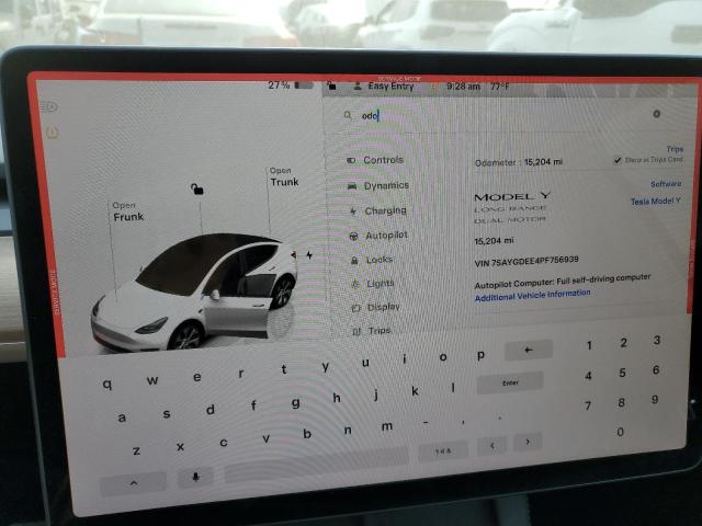 Photo 8 VIN: 7SAYGDEE4PF756939 - TESLA MODEL Y 