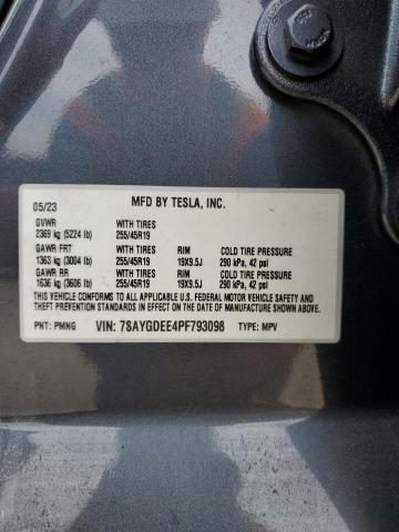 Photo 13 VIN: 7SAYGDEE4PF793098 - TESLA MODEL Y 