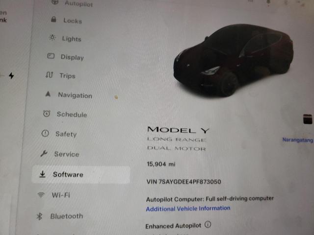 Photo 8 VIN: 7SAYGDEE4PF873050 - TESLA MODEL Y 