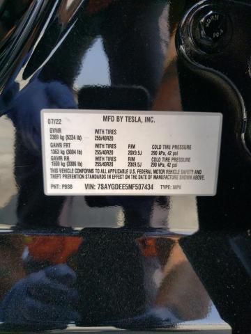 Photo 11 VIN: 7SAYGDEE5NF507434 - TESLA MODEL Y 