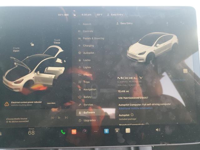 Photo 8 VIN: 7SAYGDEE5NF510057 - TESLA MODEL Y 