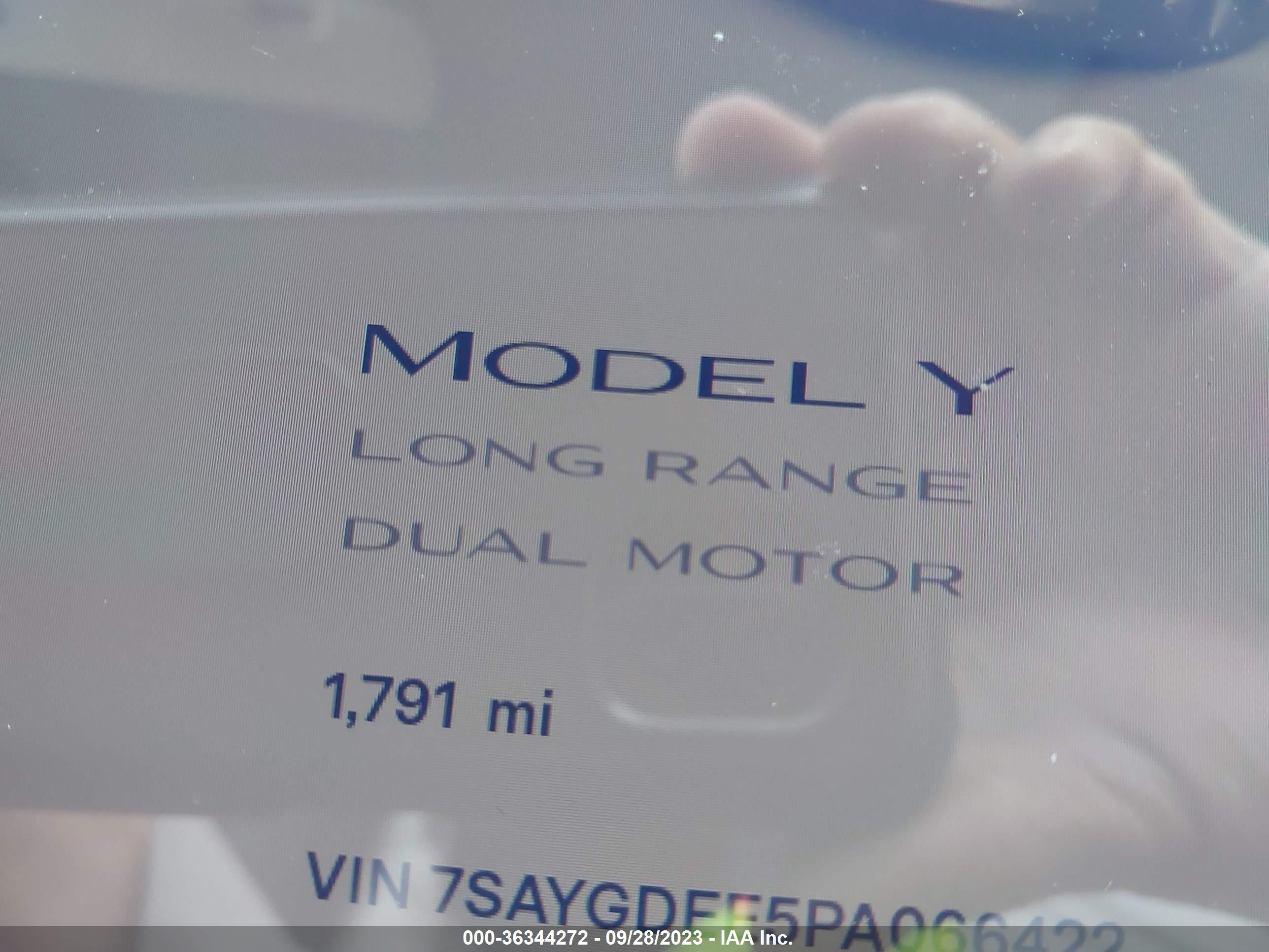 Photo 15 VIN: 7SAYGDEE5PA066422 - TESLA MODEL Y 