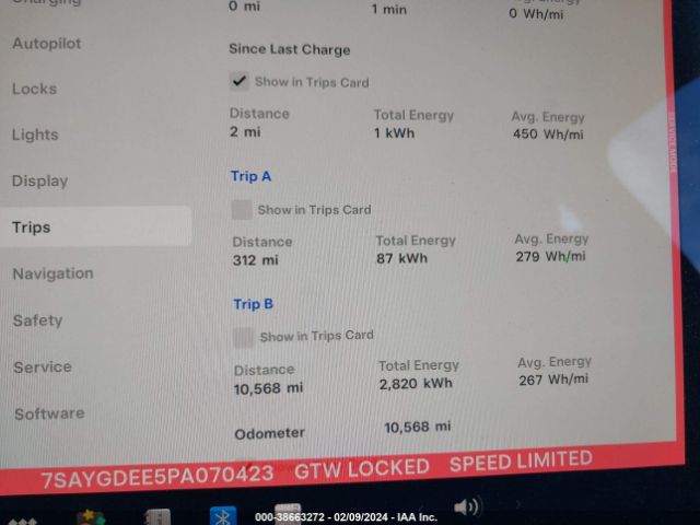 Photo 6 VIN: 7SAYGDEE5PA070423 - TESLA MODEL Y 