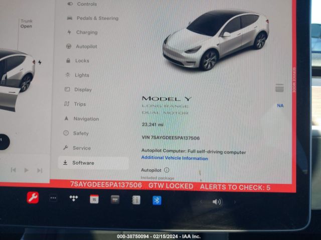 Photo 6 VIN: 7SAYGDEE5PA137506 - TESLA MODEL Y 