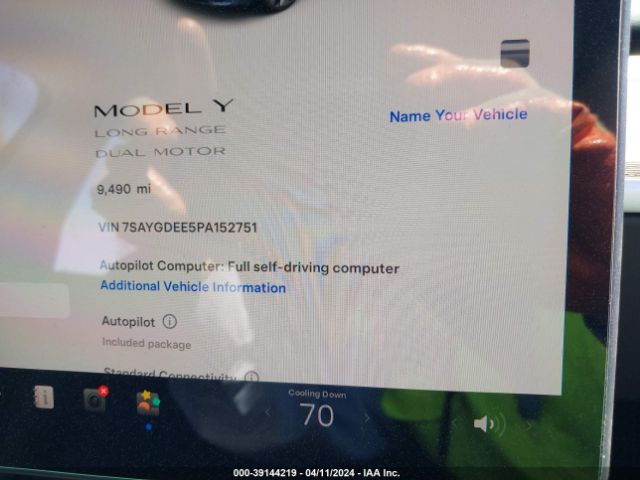 Photo 6 VIN: 7SAYGDEE5PA152751 - TESLA MODEL Y 