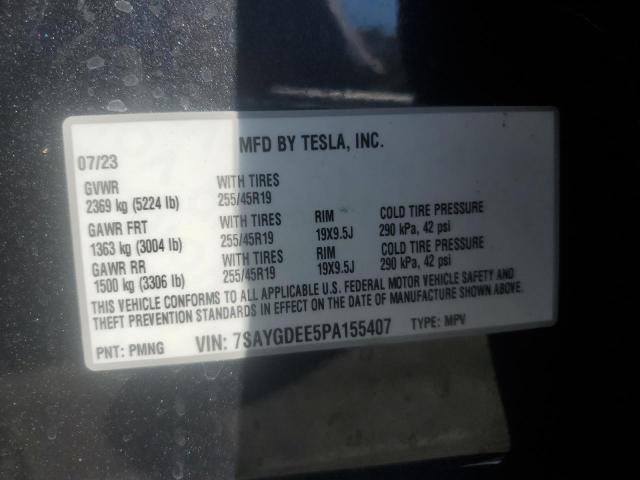 Photo 11 VIN: 7SAYGDEE5PA155407 - TESLA MODEL Y 