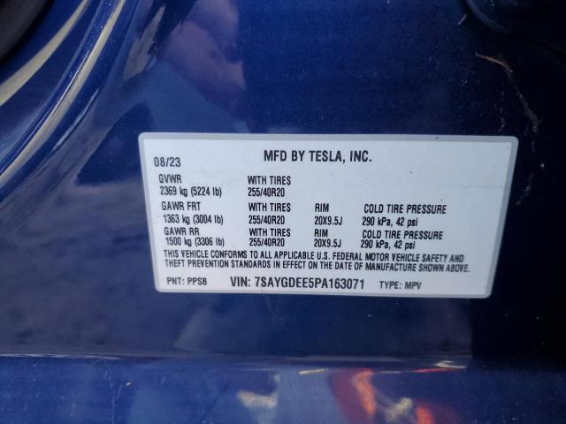 Photo 12 VIN: 7SAYGDEE5PA163071 - TESLA MODEL Y 