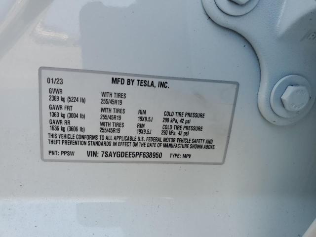 Photo 11 VIN: 7SAYGDEE5PF638950 - TESLA MODEL Y 