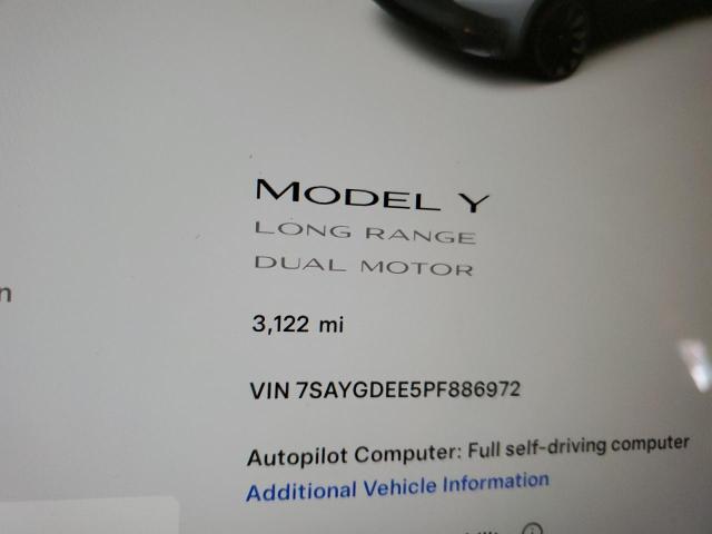 Photo 8 VIN: 7SAYGDEE5PF886972 - TESLA MODEL Y 