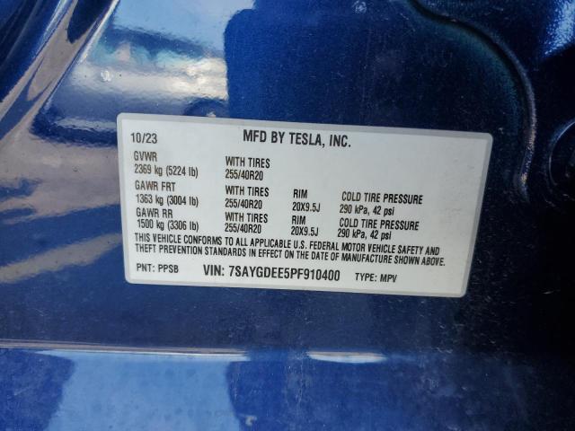 Photo 11 VIN: 7SAYGDEE5PF910400 - TESLA MODEL Y 