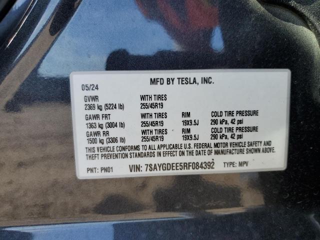 Photo 13 VIN: 7SAYGDEE5RF084392 - TESLA MODEL Y 