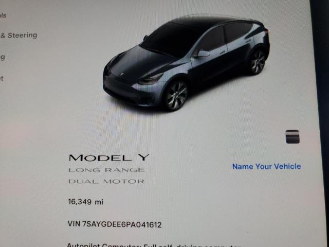 Photo 8 VIN: 7SAYGDEE6PA041612 - TESLA MODEL Y 