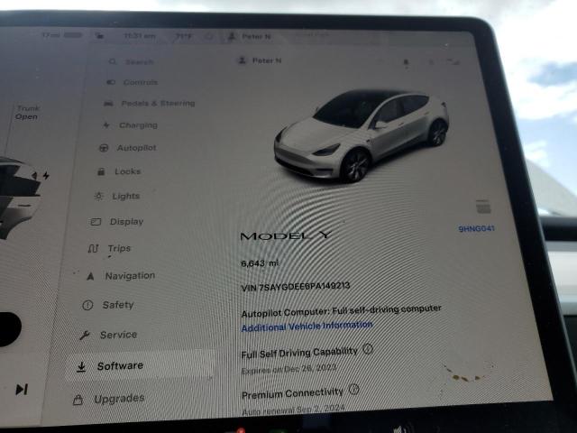 Photo 8 VIN: 7SAYGDEE6PA149213 - TESLA MODEL Y 