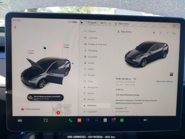 Photo 6 VIN: 7SAYGDEE6PA172586 - TESLA MODEL Y 