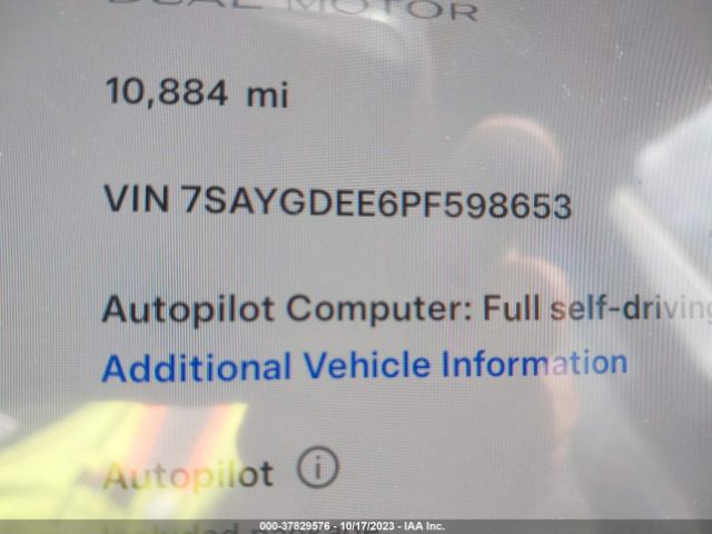 Photo 8 VIN: 7SAYGDEE6PF598653 - TESLA MODEL Y 