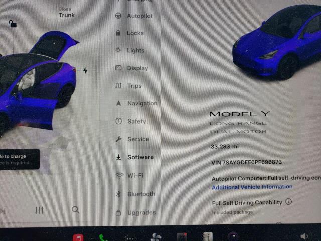 Photo 8 VIN: 7SAYGDEE6PF696873 - TESLA MODEL Y 