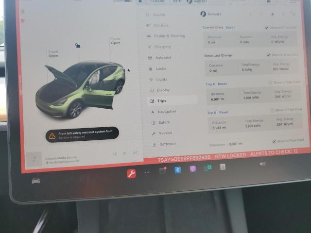 Photo 8 VIN: 7SAYGDEE6PF892926 - TESLA MODEL Y 