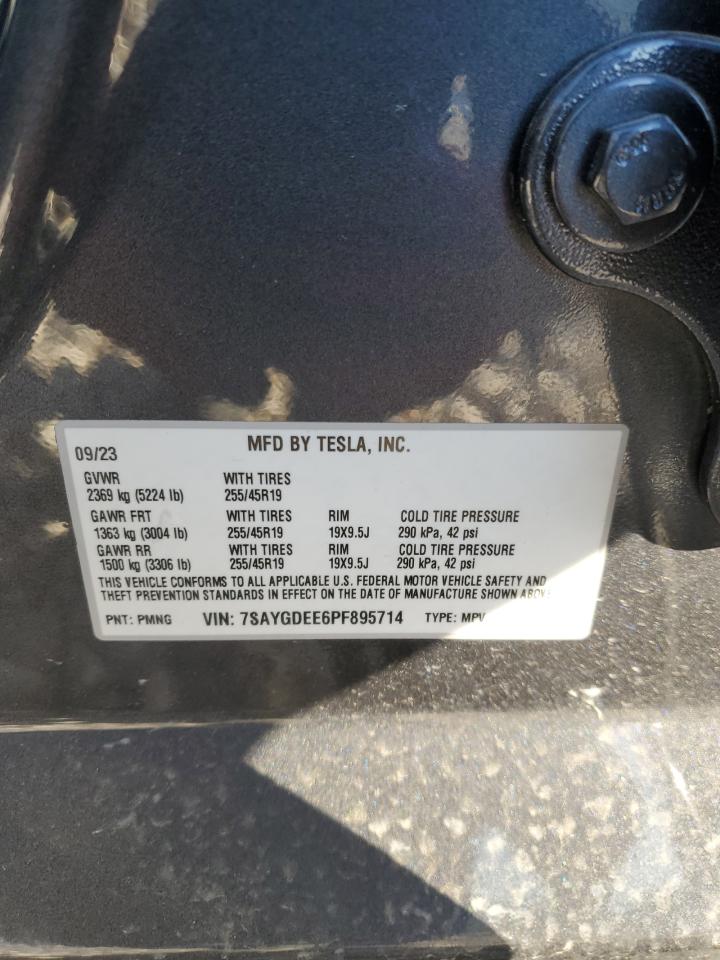 Photo 12 VIN: 7SAYGDEE6PF895714 - TESLA MODEL Y 