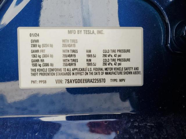 Photo 13 VIN: 7SAYGDEE6RA225970 - TESLA MODEL Y 