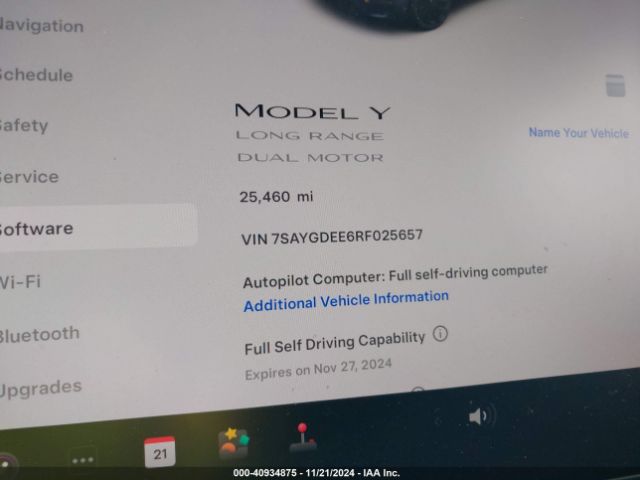 Photo 6 VIN: 7SAYGDEE6RF025657 - TESLA MODEL Y 