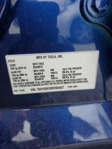 Photo 11 VIN: 7SAYGDEE6RF084627 - TESLA MODEL Y 