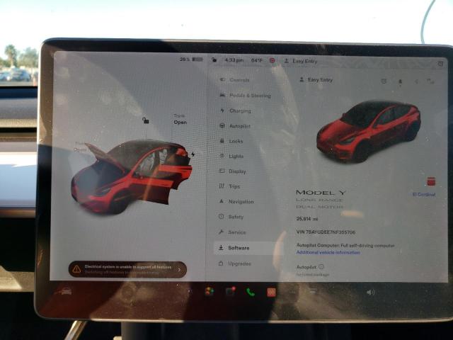 Photo 8 VIN: 7SAYGDEE7NF355706 - TESLA MODEL Y 