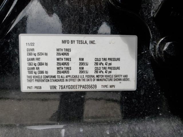 Photo 12 VIN: 7SAYGDEE7PA035639 - TESLA MODEL Y 